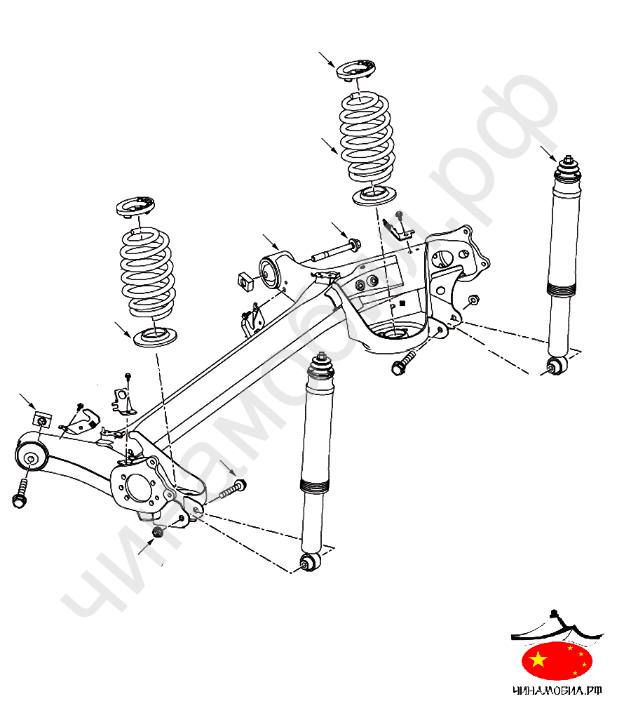 Задний амортизатор lifan cebrium