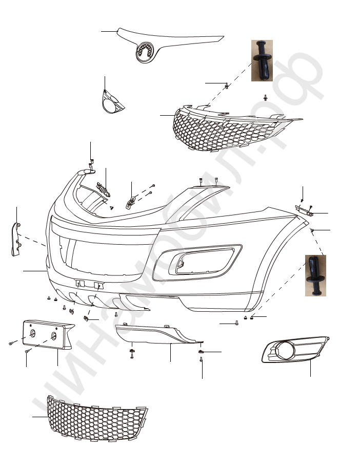 Передний бампер Great Wall Hover H5