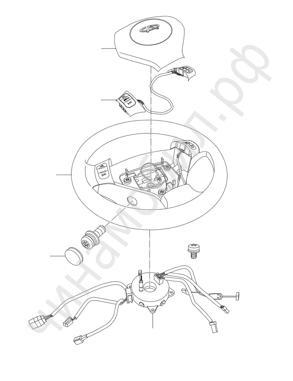 Рулевое колесо Chery Tiggo 2.0л. 4х4, 4x2