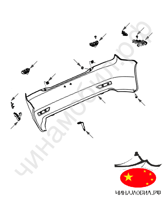 Бампер задний LIFAN CEBRIUM