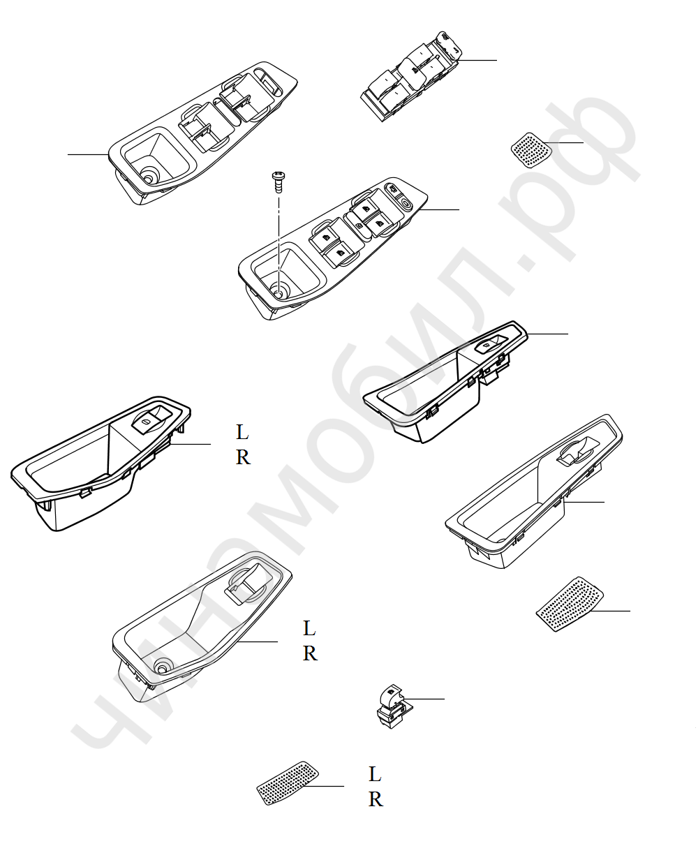 Кнопки стеклоподъемника Chery Tiggo 5