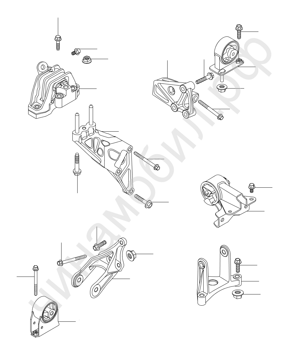 Опоры ДВС КПП Chery Tiggo 5