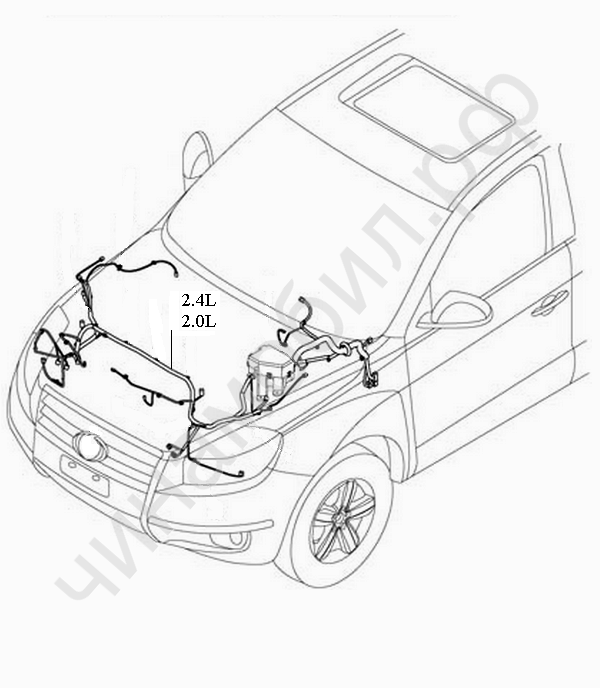 Проводка моторного отсека Geely Emgrand X7