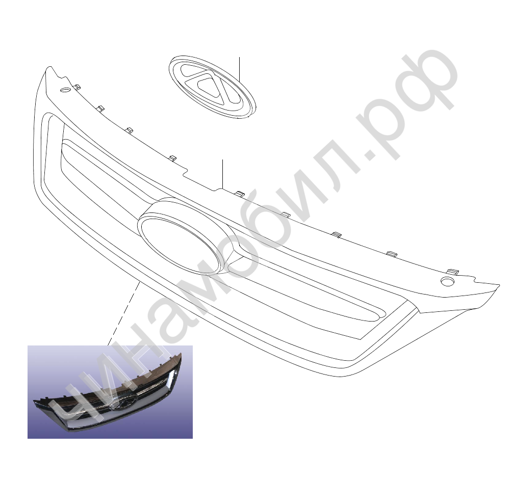 Решетка радиатора Chery Arrizo 7
