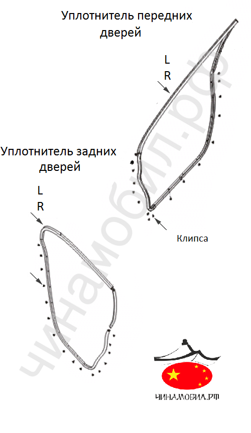 Уплотнение двери BYD F3
