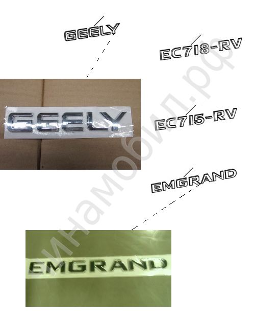 Надписи Geely Emgrand EC7-RV