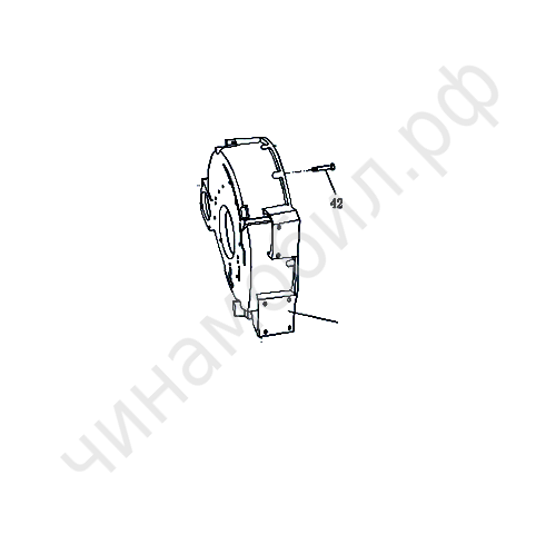 Картер маховика двигателя Weichai WP10 Euro3