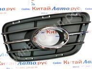 Решетка птф левая (c хромом) T600 АНАЛОГ