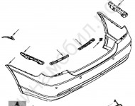 Бампер задний BYD F3