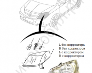 Передние фары Geely MK